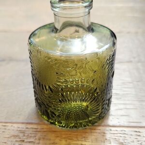 Jade green glass vase